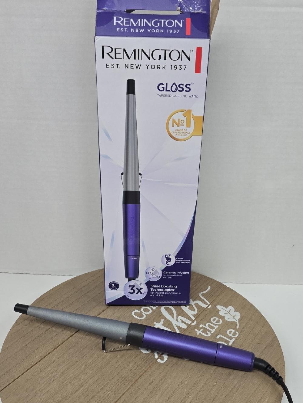 Remington Gloss Tapered Curling Wand - 0.5"-1.5" For All Hair Types Ceramic